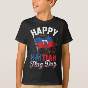 T-shirt Joyeux Jour du Drapeau haïtien Cool Haïti Carte du