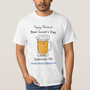 T-shirt Joyeux jour férié de l'amoureux de la bière nation