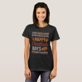 T-shirt Joyeux Jours de Challah, laide Chanoukah, chanteus (Devant entier)