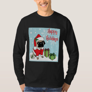 T-shirt Joyeux Joyeux Carlin de Noël Classique T-Sh