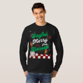 T-shirt Joyeux Joyeux et béni, Noël rétro (Devant entier)