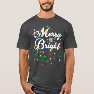 T-shirt Joyeux Joyeux Et Lumineuses Fêtes De Noël