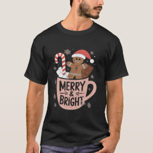 T-shirt Joyeux Joyeux Et Lumineux Pain D'Oeuvre De Noël Ho