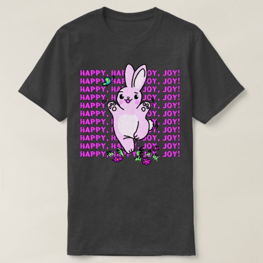 T-shirt Joyeux Joyeux Joy Bunny (Design devant)