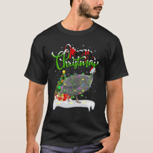 T-shirt Joyeux Joyeux Joyeux Chri aux oiseaux de Père Noël