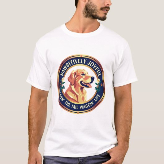T-shirt Joyeux Joyeux Joyeux Joyeux Chien Tee (Devant)
