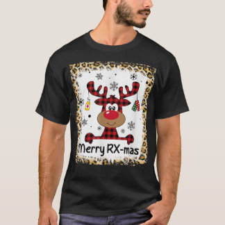 T-shirt Joyeux Joyeux RXMas Reindeer Pharmacie de Noël C