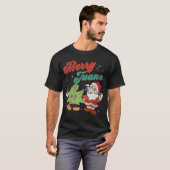 T-shirt Joyeux Juana Noël Drôle Père Noël Fumer Weed Sto (Devant entier)