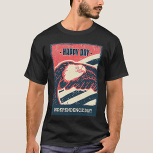 T-shirt Joyeux Juillet 4 Fête de l'Indépendance Eagle en d