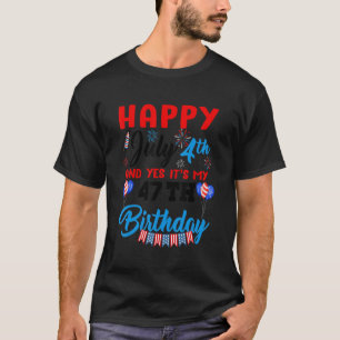 T-shirt Joyeux Juillet 4 & Oui Itu2019s Mon 47e Anniversai