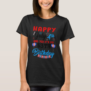 T-shirt Joyeux Juillet 4 & Oui Itu2019s My 53th Birthday I