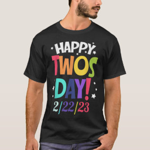T-shirt Joyeux Jumeau 2023 Jour Rainbow Twos 22223