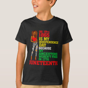 T-shirt Joyeux JunetDix Est Ma Fête De L'Indépendance Libr