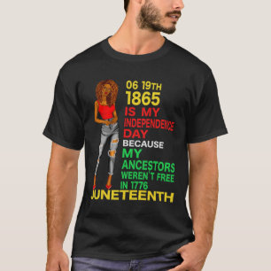 T-shirt Joyeux JunetDix Est Ma Fête De L'Indépendance Libr