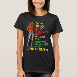 T-shirt Joyeux JunetDix Est Ma Fête De L'Indépendance Libr