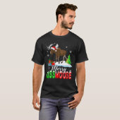 T-shirt Joyeux Kissmoose Joyeux Xmas Kiss Moose Père Noël  (Devant entier)