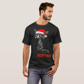 T-shirt Joyeux Kissmyass Funky Christmas Black Cat (Devant entier)