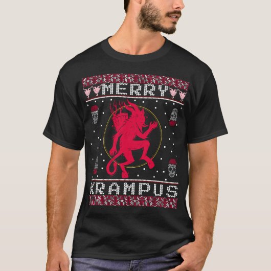 T-shirt Joyeux Krampus Noël Noël Noël Noël Horreur Doux la (Devant)