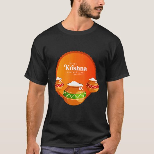 T-shirt Joyeux Krishna Janmashtami (Devant)