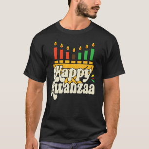 T-shirt Joyeux Kwanzaa African Pride Femme noire Sept Prin