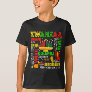 T-shirt Joyeux Kwanzaa Sept Principes Des Femmes De Kwanza