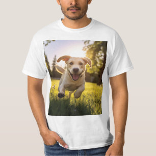 T-shirt Joyeux Labrador Puppy Running