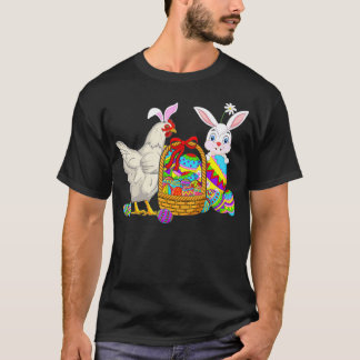 T-shirt Joyeux lapin chou lapin chèvre panier oeufs chine