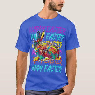 T-shirt Joyeux lapin coloré de Pâques Hommes Femmes