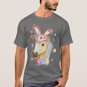 T-shirt Joyeux lapin de Pâques Cheval drôle Rabbit pour le
