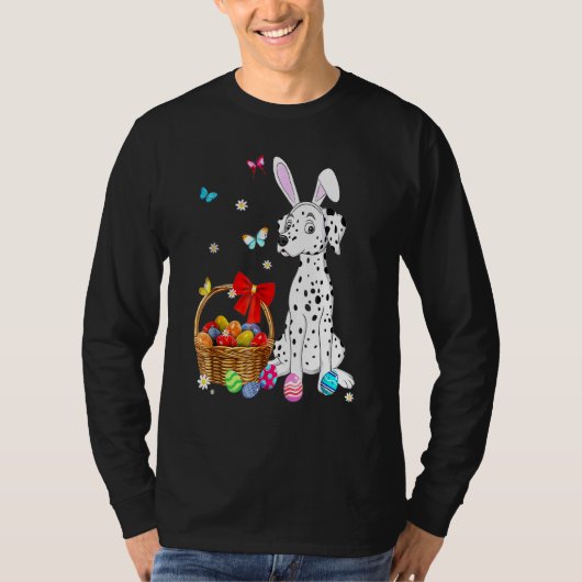 T-shirt Joyeux Lapin de Pâques Llama Apportant Baske Oeuf  (Devant)