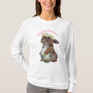T-shirt "Joyeux lapin de Pâques pour les femmes Tee à manc