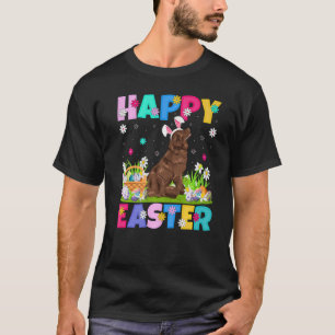 T-shirt Joyeux lapin de Pâques Terre-Neuve Chien dimanche 