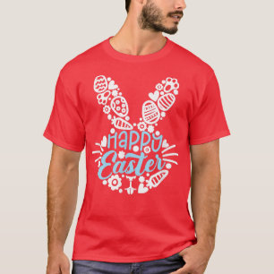 T-shirt Joyeux Lapin de Pâques Visage Hommes Femmes Enfant