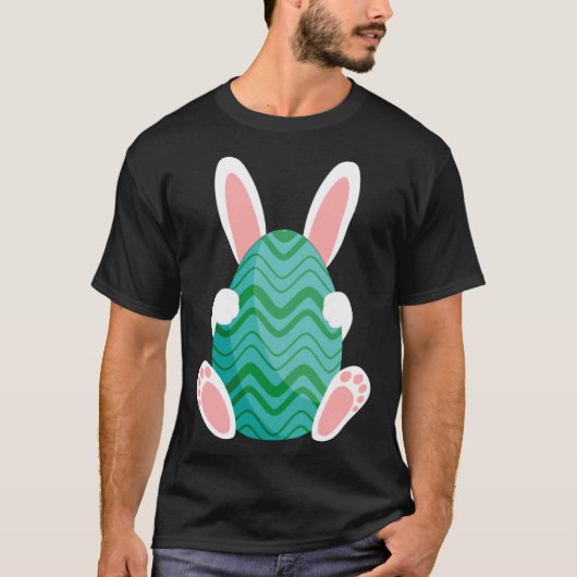 T-shirt Joyeux lapin d'oeufs de Pâques Chasse aux oeufs de (Devant)