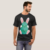 T-shirt Joyeux lapin d'oeufs de Pâques Chasse aux oeufs de (Devant entier)