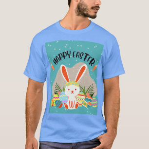 T-shirt Joyeux lapin lapin de Pâques face drôle Jour de Pâ