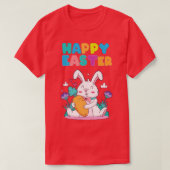T-shirt joyeux lapin lapin de pâques face drôle jour de pâ (Design devant)