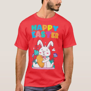 T-shirt joyeux lapin lapin de pâques face drôle jour de pâ
