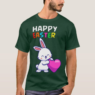 T-shirt joyeux lapin lapin de pâques face drôle jour de pâ