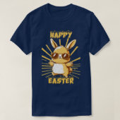 T-shirt joyeux lapin lapin de pâques face drôle jour de pâ (Design devant)