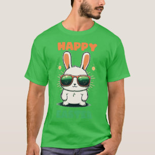 T-shirt joyeux lapin lapin de pâques face drôle jour de pâ