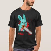 T-shirt Joyeux lapin Mal Scary Saw Rabbit Egg Joyeux Pâque (Devant)