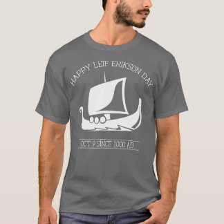 T-shirt Joyeux Leif Erikson Jour Octobre depuis