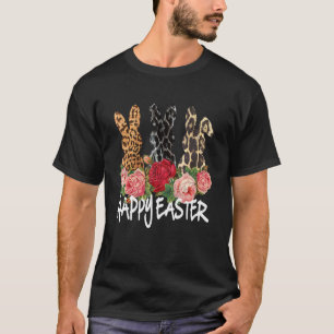 T-shirt Joyeux léopard de Pâques Lapin lapin de Pâques Tri