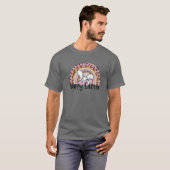 T-shirt Joyeux Leopard de Pâques Rainbow Cute Bunny Tail E (Devant entier)