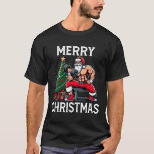 T-shirt Joyeux Liftmas Drôle Père Noël Xmas Gym Bodybuildi