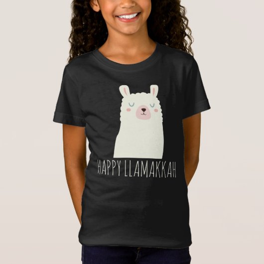T-Shirt Joyeux Llamakkah Blue Hanoukka Llama Cute (Devant)