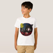T-shirt Joyeux loup effrayant d'Halloween (Devant entier)