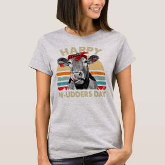 T-shirt Joyeux M udders Day Funny Cow Farmer Fête des mère