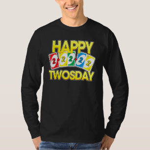 T-shirt Joyeux Mardi 2 22 22 Jeu de carte amusante
